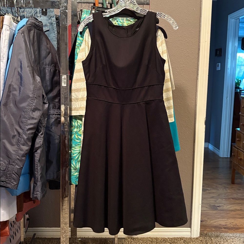 J. Crew Classic Black Midi Dress